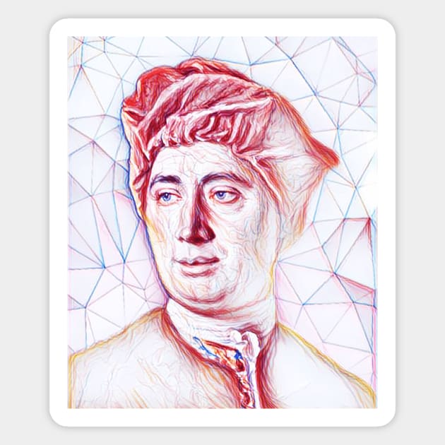 David Hume Portrait | David Hume Artwork | Line Art Magnet by JustLit